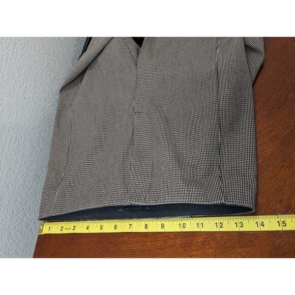 Ann Taylor Houndstooth Dress Pants 2 Black Brown Ankle Slit High Rise Trousers - Picture 7 of 11